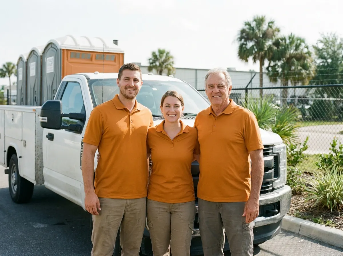 ApexMobile Restroom Sanitation Solutions portable toilet supplier team in Tampa, FL